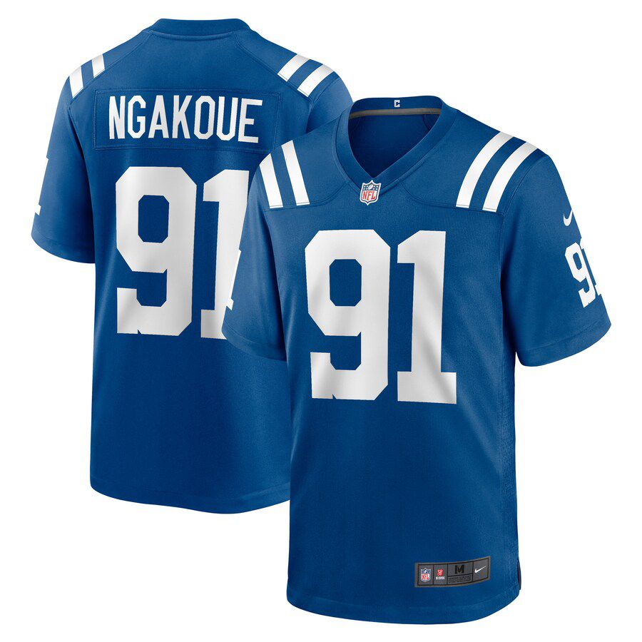 Men Indianapolis Colts 91 Yannick Ngakoue Nike Royal Player Game NFL Jersey